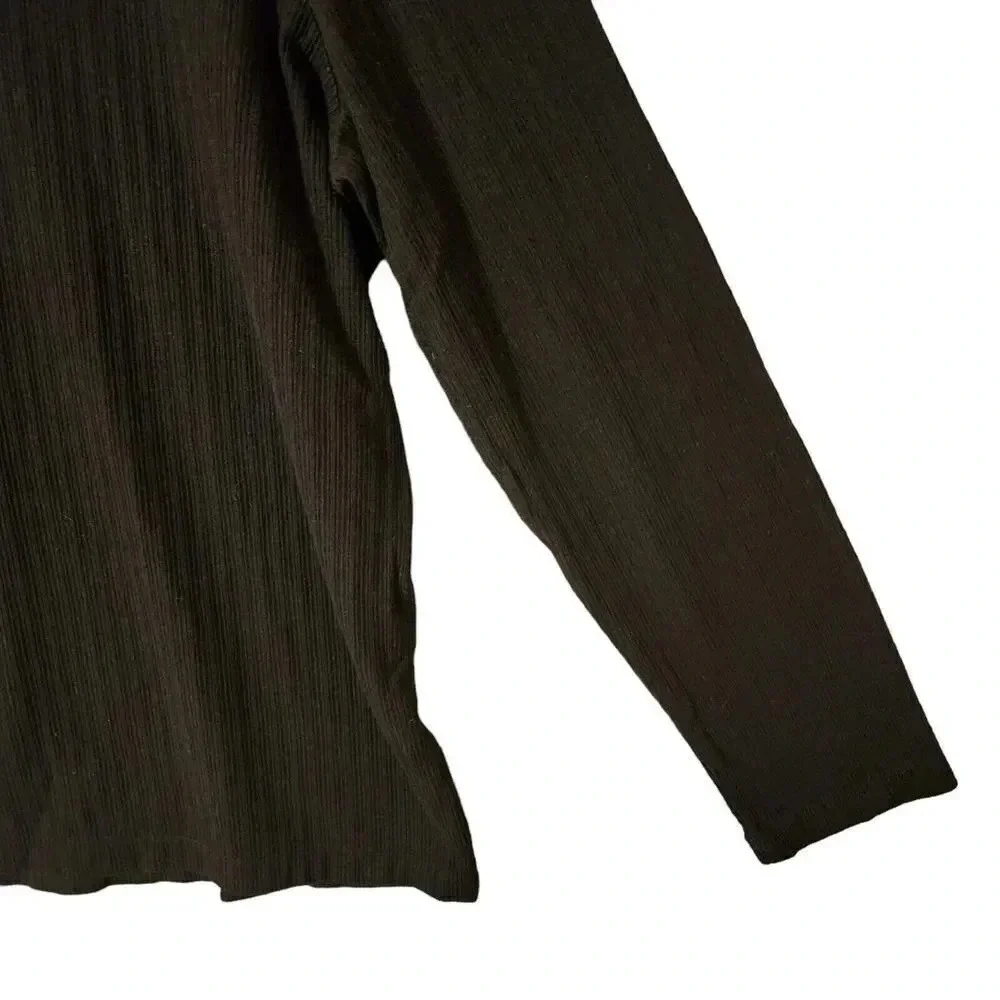 Nordstrom Women's Black Mock Neck Long Sleeve Stretchy Sweater Top Size 1X